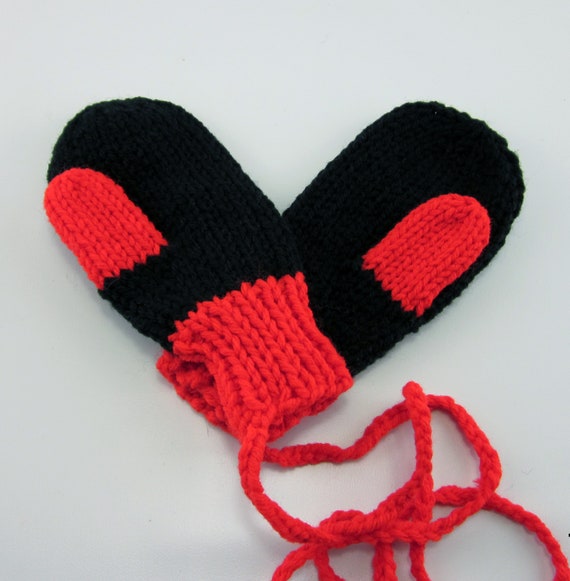 black toddler mittens
