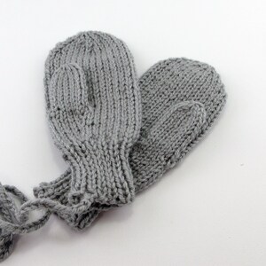 Gray  Mittens, Handmade Mittens, Infant Mittens, Soft Mittens