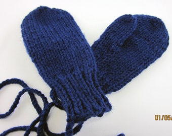 Blue Kids Mittens, Toddler Mittens, Handmade Mittens, Winter Mittens