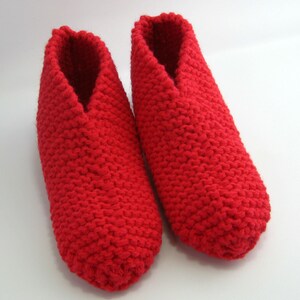 Hand Knit Womens Small Slippers, Warm Slippers, Ladies Slippers
