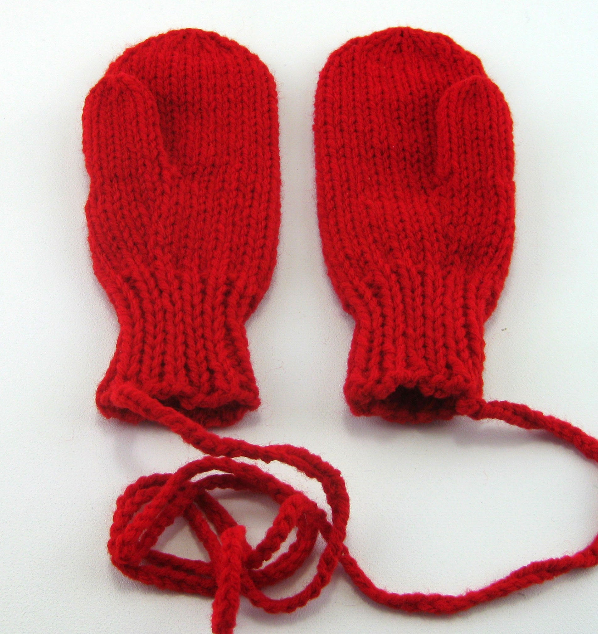 Red Mittens Childs Mittens Kids Mittens Knitted Mittens Etsy