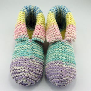 Adult Slippers, Small Ladies Slippers, Hand Knit Slippers, Warm Slippers