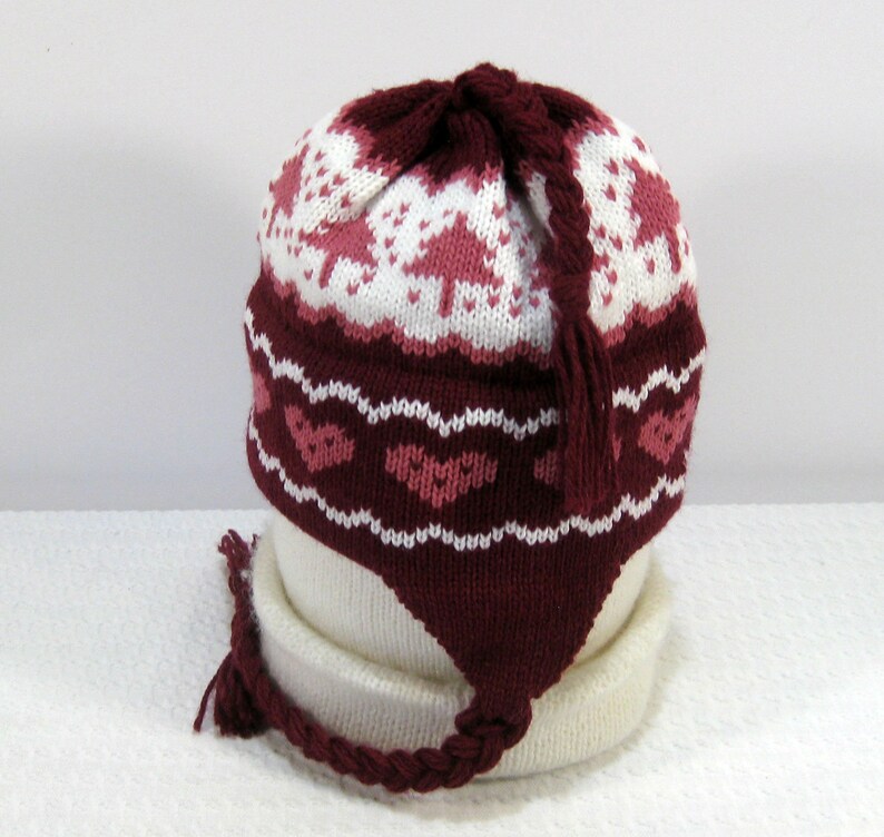burgundy baby hat