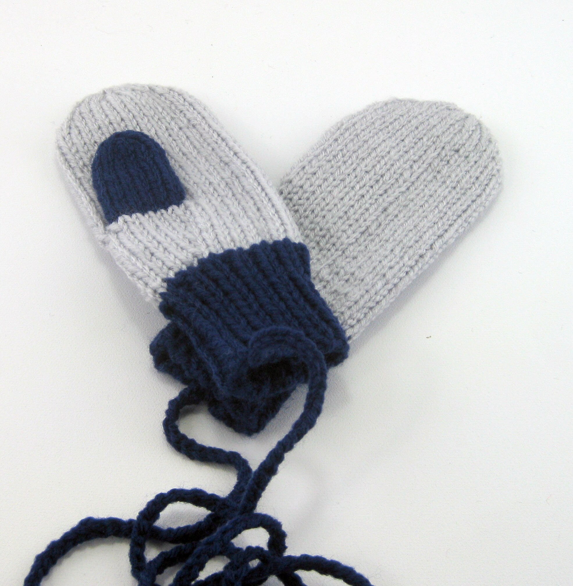 Gray Mittens Boys Knitted Mittens Kids Mittens Winter Etsy