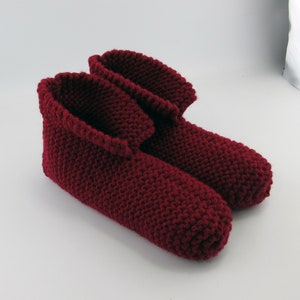 Hand Knit Child Slippers: Warm Acrylic Booties, Size 2-6