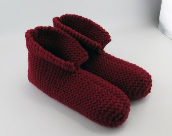 Slippers Child Large, Hand Knit Slippers, Warm Slippers