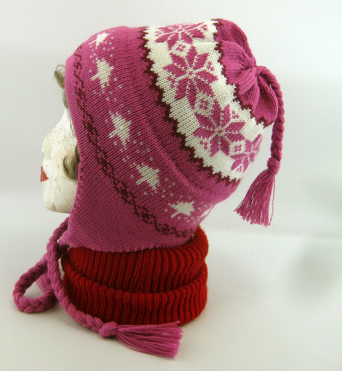 Womens Knitted Hat Ladies Winter Hat Girls Ski Hat Etsy UK