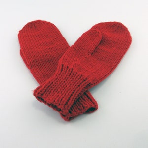 Red Mittens, Kids Mittens, Childs Mittens, Warm Mittens
