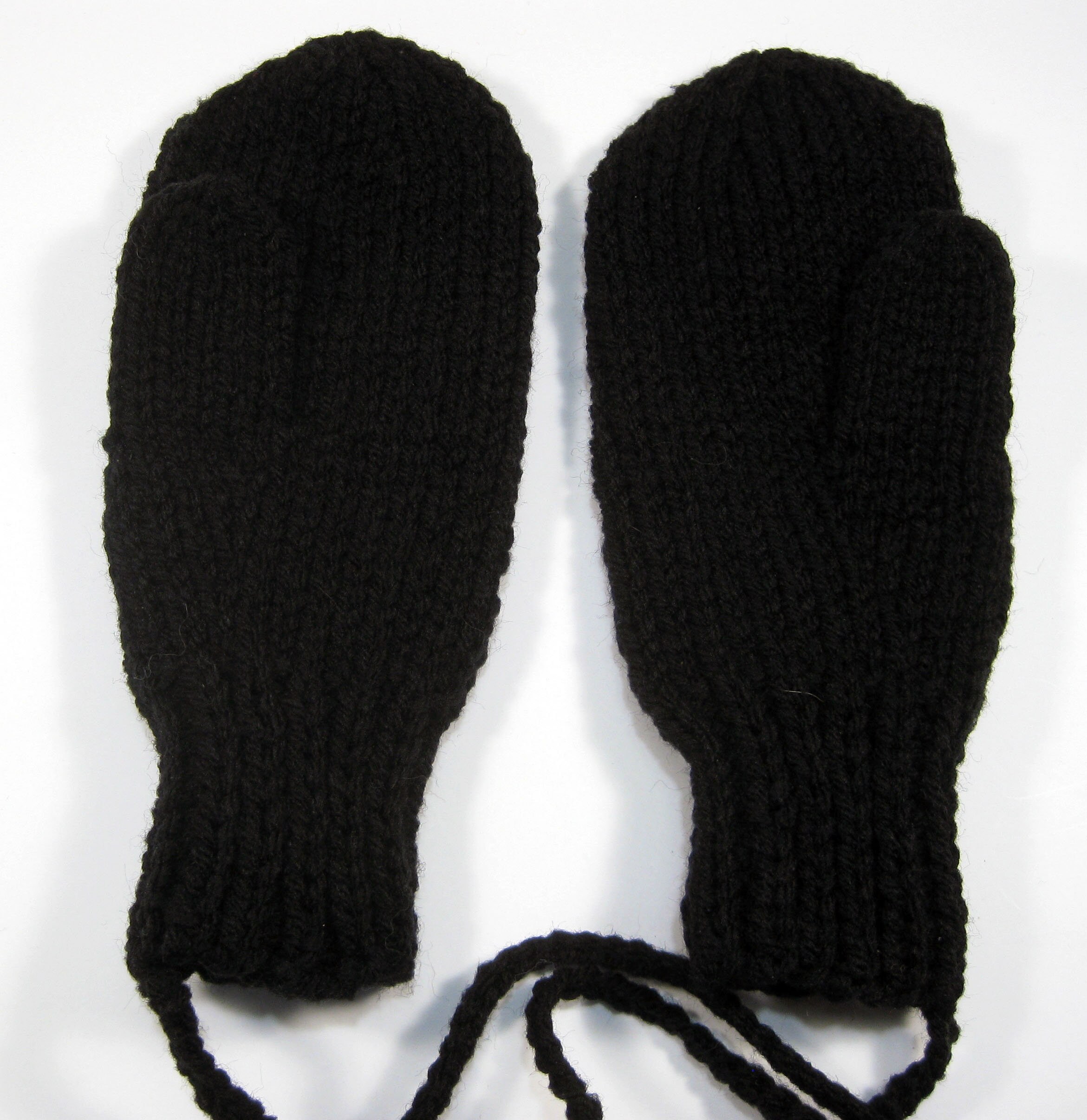 Kids Mittens Black Mittens Handmade Mittens Winter Mittens Etsy