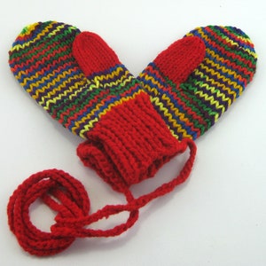 Kids Mittens, Toddler Mittens, Hand Knit Mittens