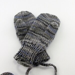 Gray  Mittens, Handmade Mittens, Infant Mittens, Soft Mittens