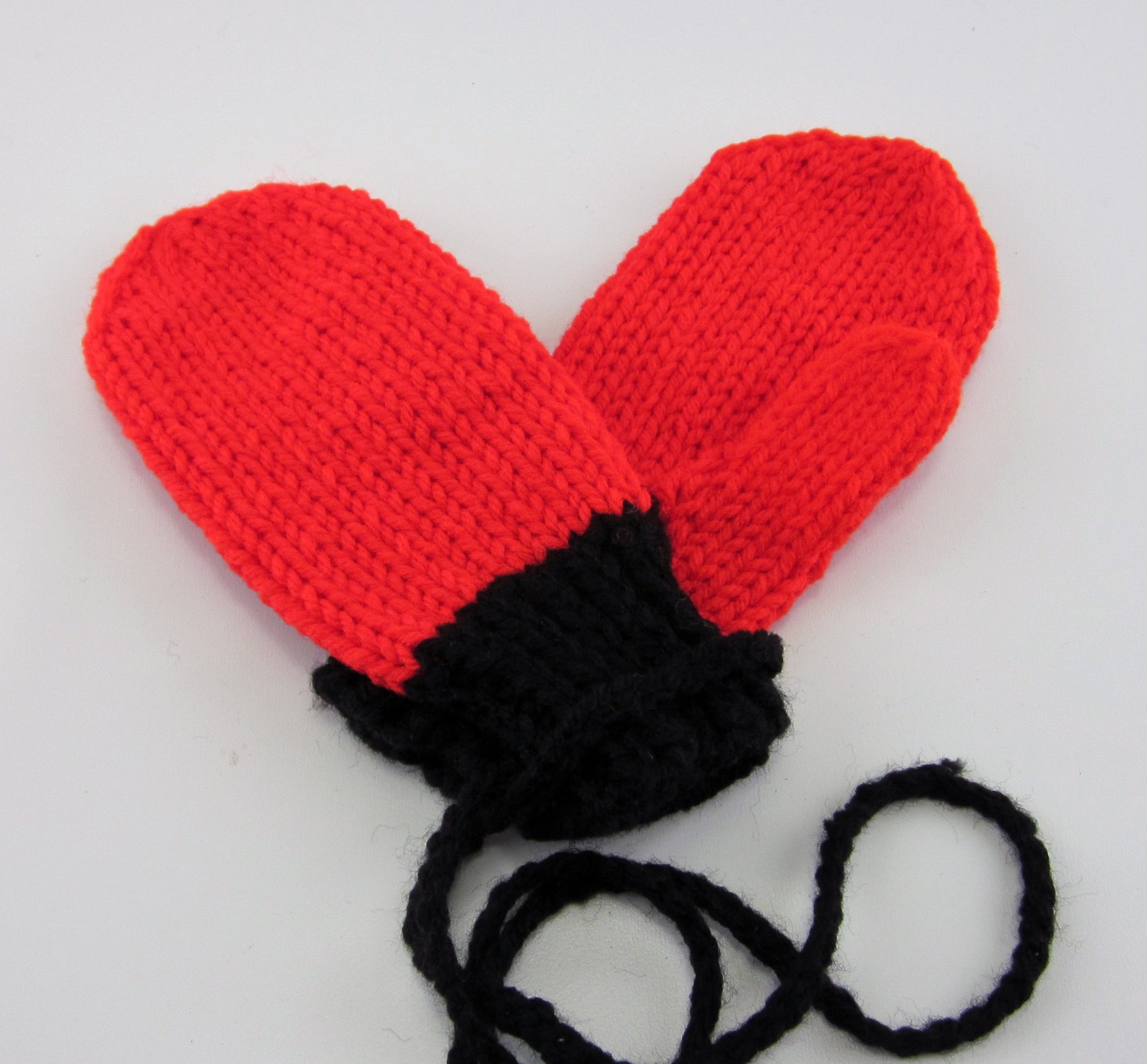 Red Mittens Kids Mittens Hand Knit Mittens Winter Mittens Etsy