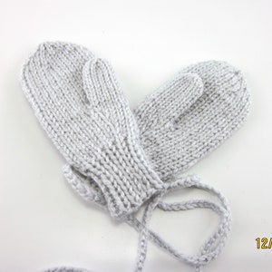 Gray Mittens, Handmade Mittens, Toddler Mittens, Soft Mittens