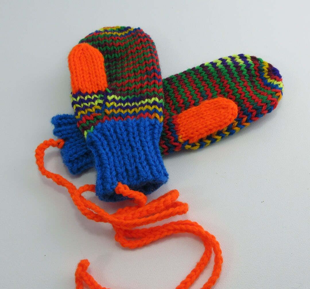 Kids Mittens, Toddler Mittens, Mitts With String Etsy