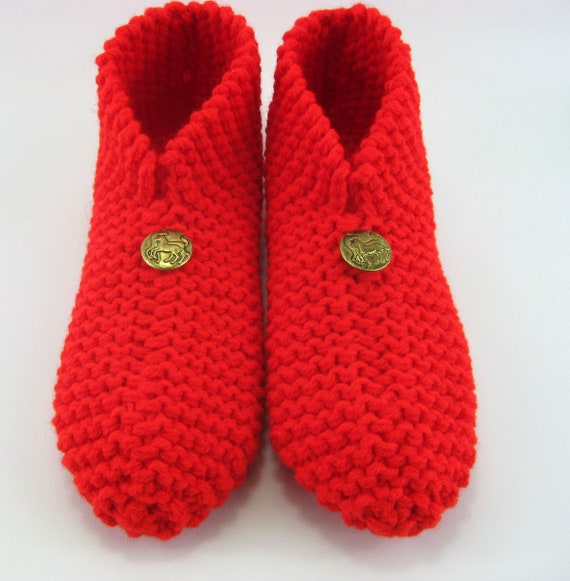 Red slippers womens sale