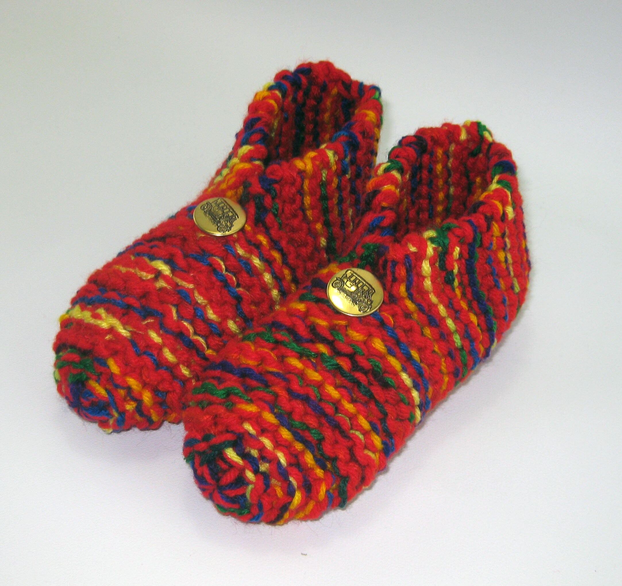 Knitted Medium Slippers Childs Slippers Kids Slippers Warm Etsy