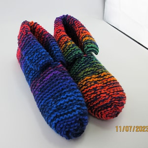 Womens Medium Slippers, Warm Slippers, Handknit Slippers