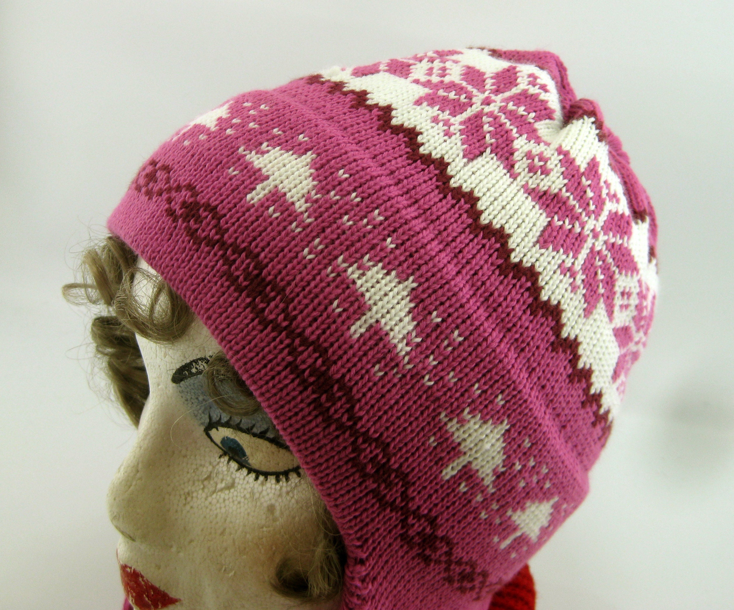 Womens Knitted Hat Ladies Winter Hat Girls Ski Hat Etsy UK