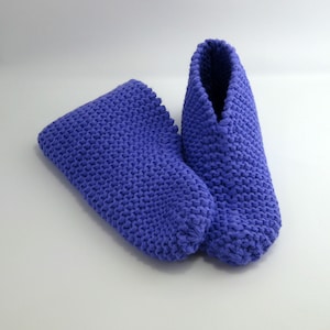Womens Small Slippers, Warm Slippers, Purple Slippers, Handmade Slippers