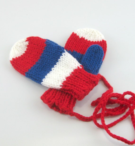 red infant mittens