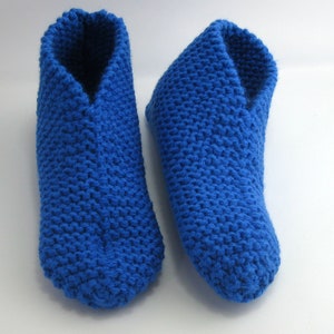 Adult Slippers, Small, Warm Slippers, Blue Slippers, Handmade Slippers