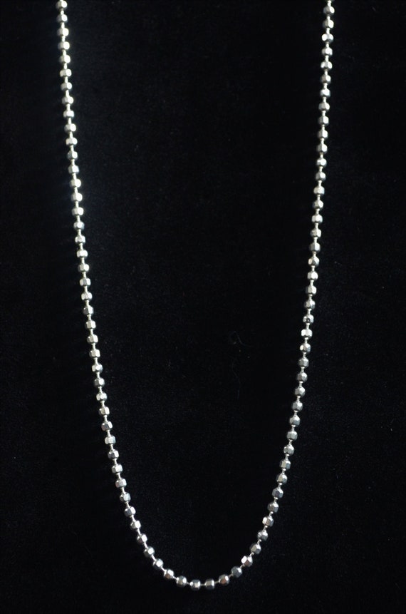 Thin Disco Ball Chain Necklace Sterling Silver, Ci