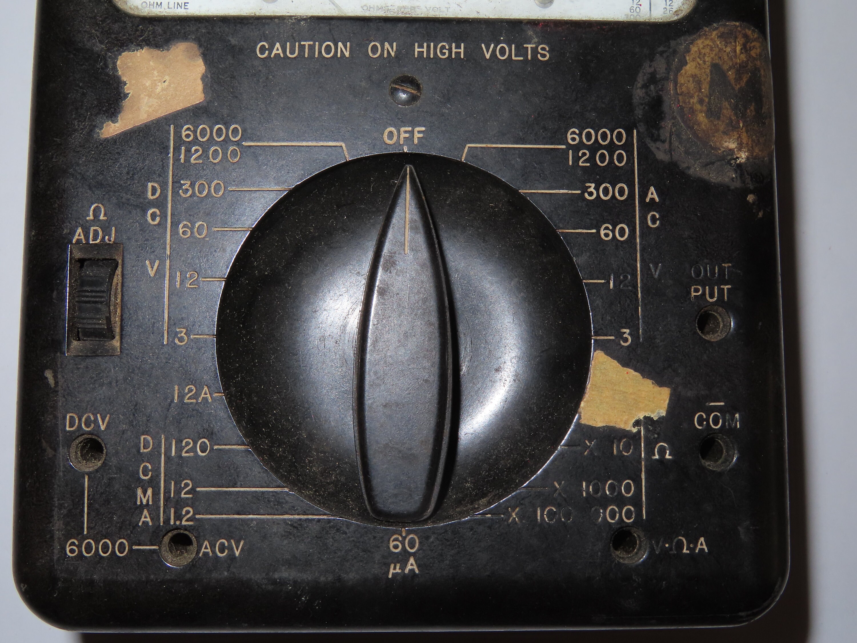 Multimeter Vintage Used AC Spark Plug Div. Model USAF19 Voltohm