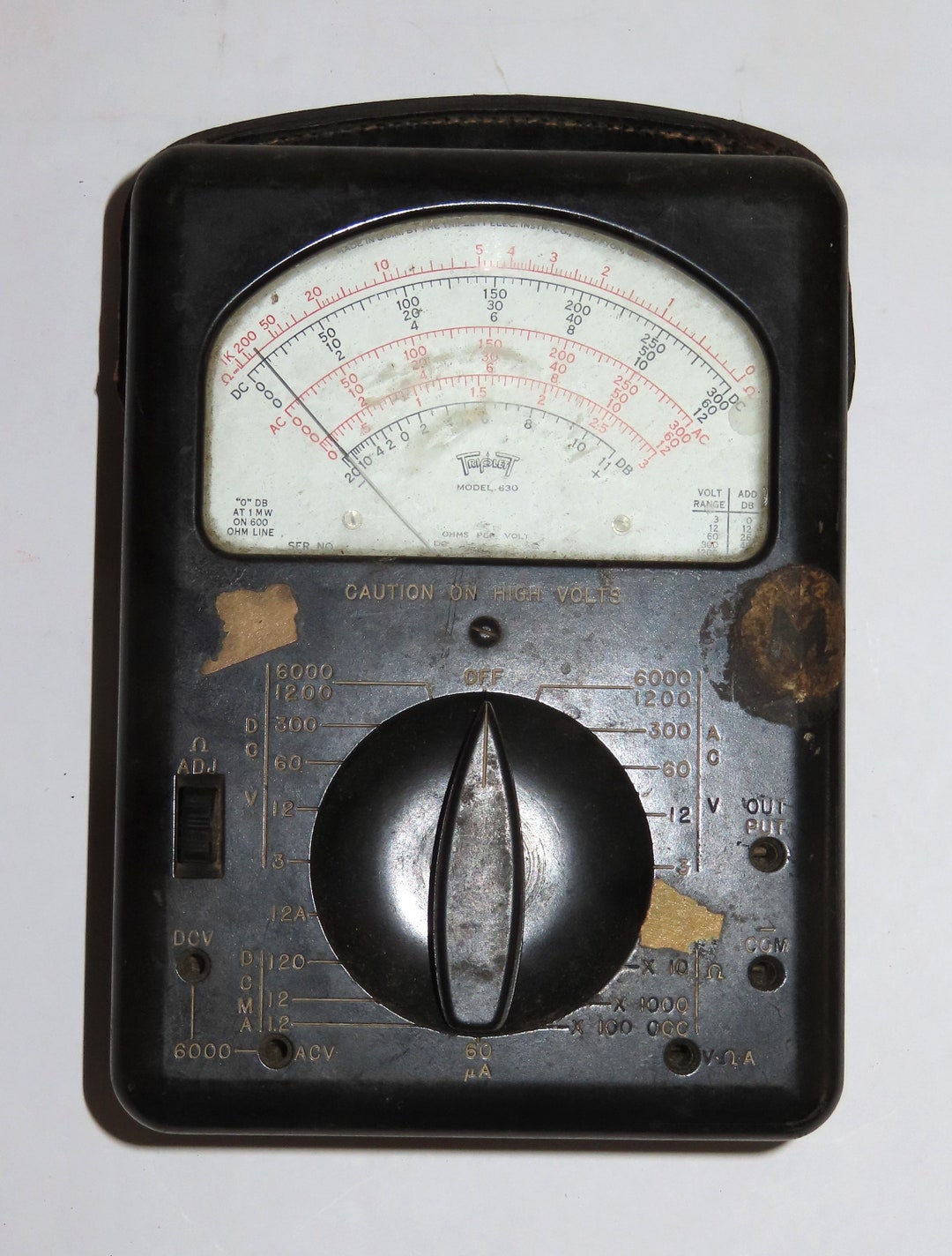 Multimeter Vintage Used AC Spark Plug Div. Model USAF19 Voltohm