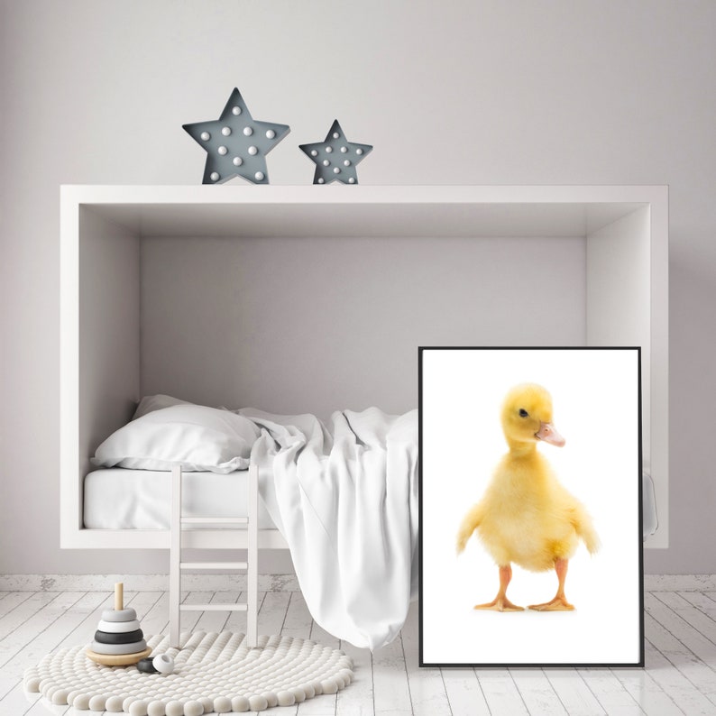 Nursery Wall Art Decor Digital Duck Print Children Bedroom Etsy