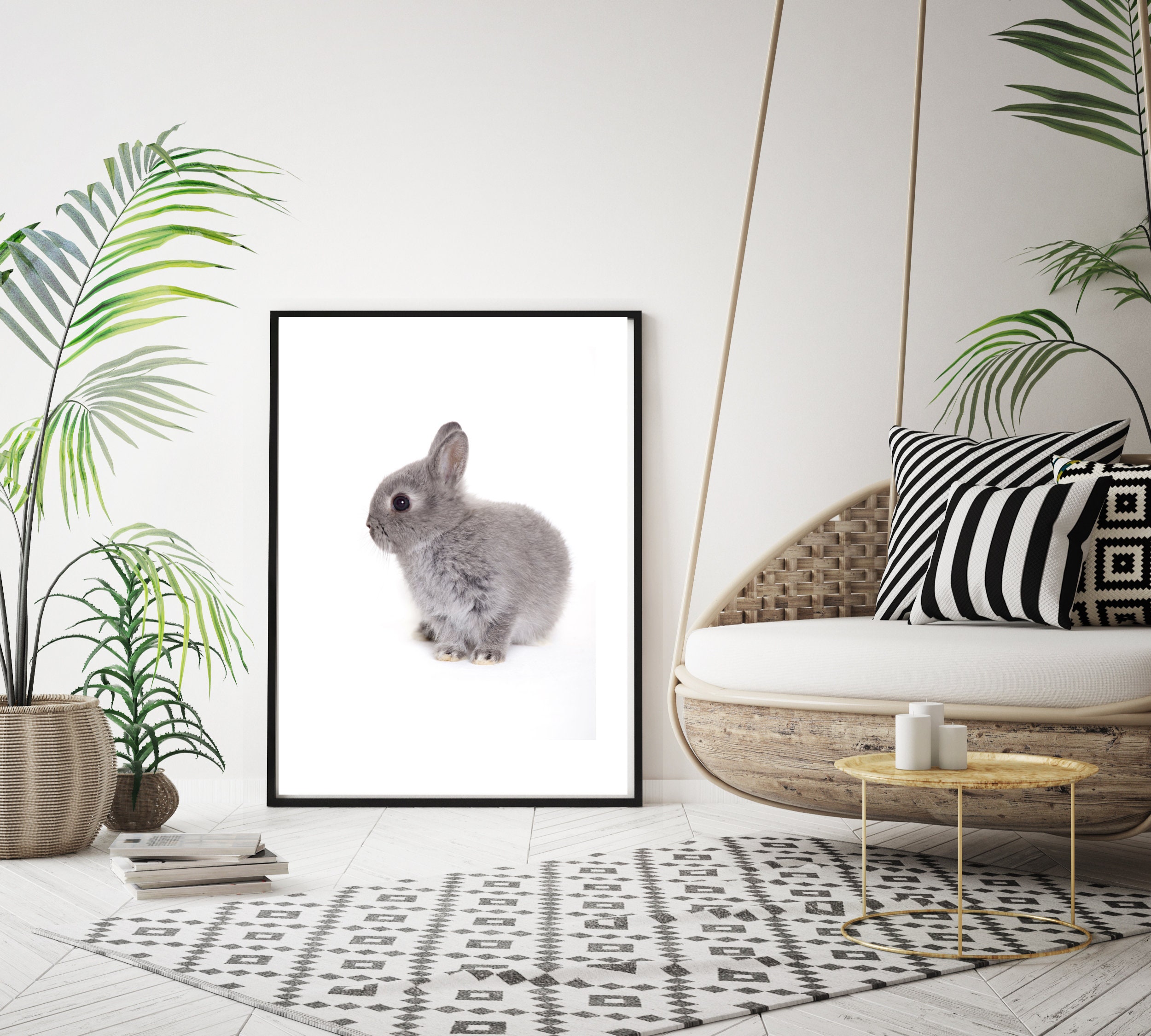 Nursery Wall Art Decor Bunny Rabbit Nursery Animal Prints Etsy