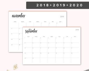 2018 calendar etsy