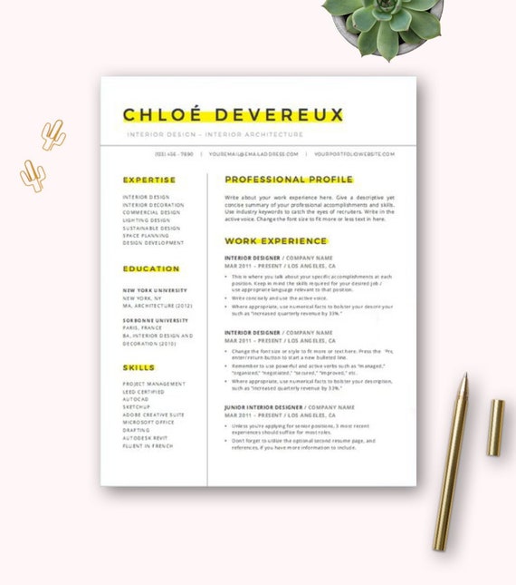 Creative Resume Template Instant Download Word Cv Template Design Simple Resume Design Designer Resume Cover Letter Mac Pc