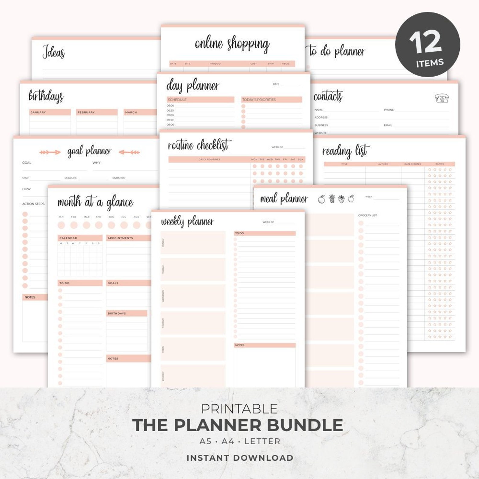 Bohemian Template Co. Planner