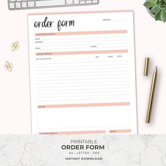 Generic Order Form Template from i.etsystatic.com