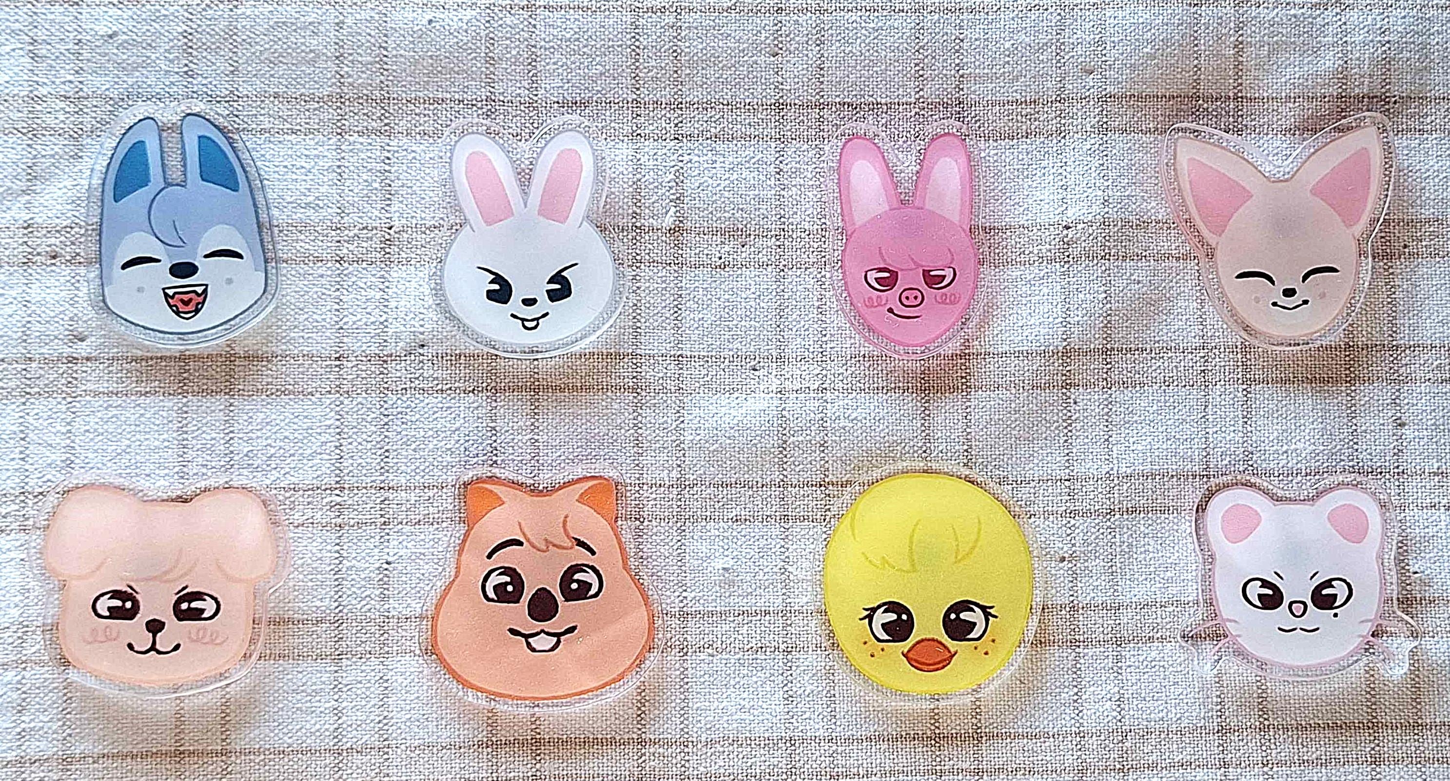 Stray Kids Rabbit Icon SKZOO Stray Kids Cute Animal Mascots LARGE Acrylic Pins - Etsy