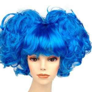 RAVE Anime Cosplay Pom-Pom Premium Costume Wig by Funtasy Wigs - Blue