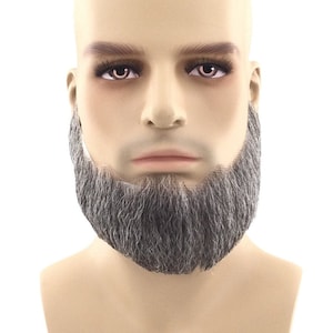 NEW! Theatrical Quality Lace Back Premium Full Beard - Dark Gray 51D gm7