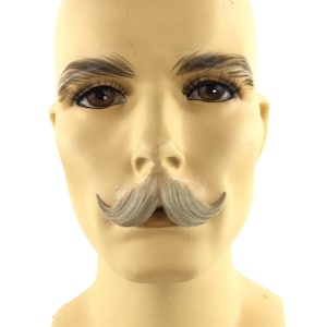 Theatrical Quality Human Hair Premium Handle Bar Mustache - HM-3 24