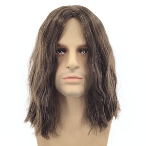 NEW! Premium Quality Men's Theatrical Costume Wig - 60's 70's Brown Wavy HRYBRN