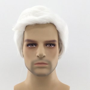 Premium Quality Men s Theatrical Cosplay Full Wig White Men s Wig Fred White Etsy Canada