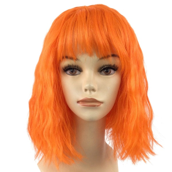 Space Girl Cosplay Character Orange Theatrical Halloween Costume Wig by Funtasy Wigs - Orange LL