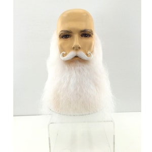 NEW! Theatrical Quality Santa Claus Premium Lace-Back Mustache & Long Beard Set - SB 2 / EM-134 #1003