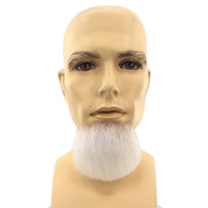 NEW! Goatee Style Theatrical Quality Premium Beard - Silver White