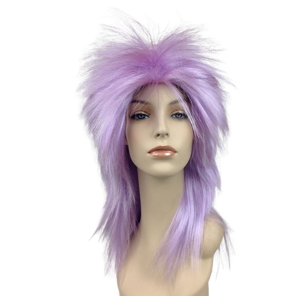 1980's PUNK ROCK Theatrical Halloween Costume Wig by Funtasy Wigs - Purple