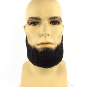 Theatrical Quality Lace Back Human Hair Premium Full Beard - GM-7HH Dark Brown 2/4