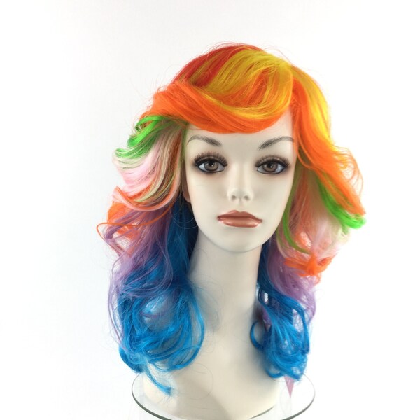 Rainbow Wig Etsy