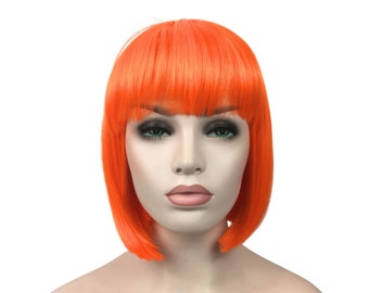 Space Girl Character Halloween Costume Wig by Funtasy Wigs - CGirl Orange