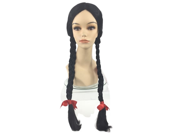 Emo PonyTail Braids Character Theatrical Cosplay Halloween Costume Braided Black Wig - BGirl 1