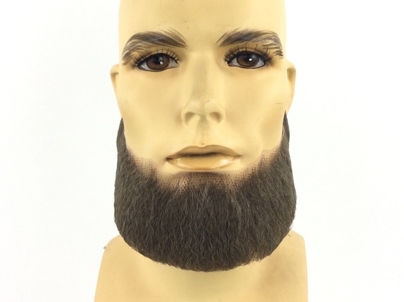 NEW! Theatrical Quality Lace Back Premium Human Hair Full Beard - Natural Brown #4 GM7HH