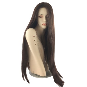 Groovy 1970&#39;s Long Straight PREMIUM Quality Theatrical Costume Wig by Funtasy Wigs - 951HW Brown